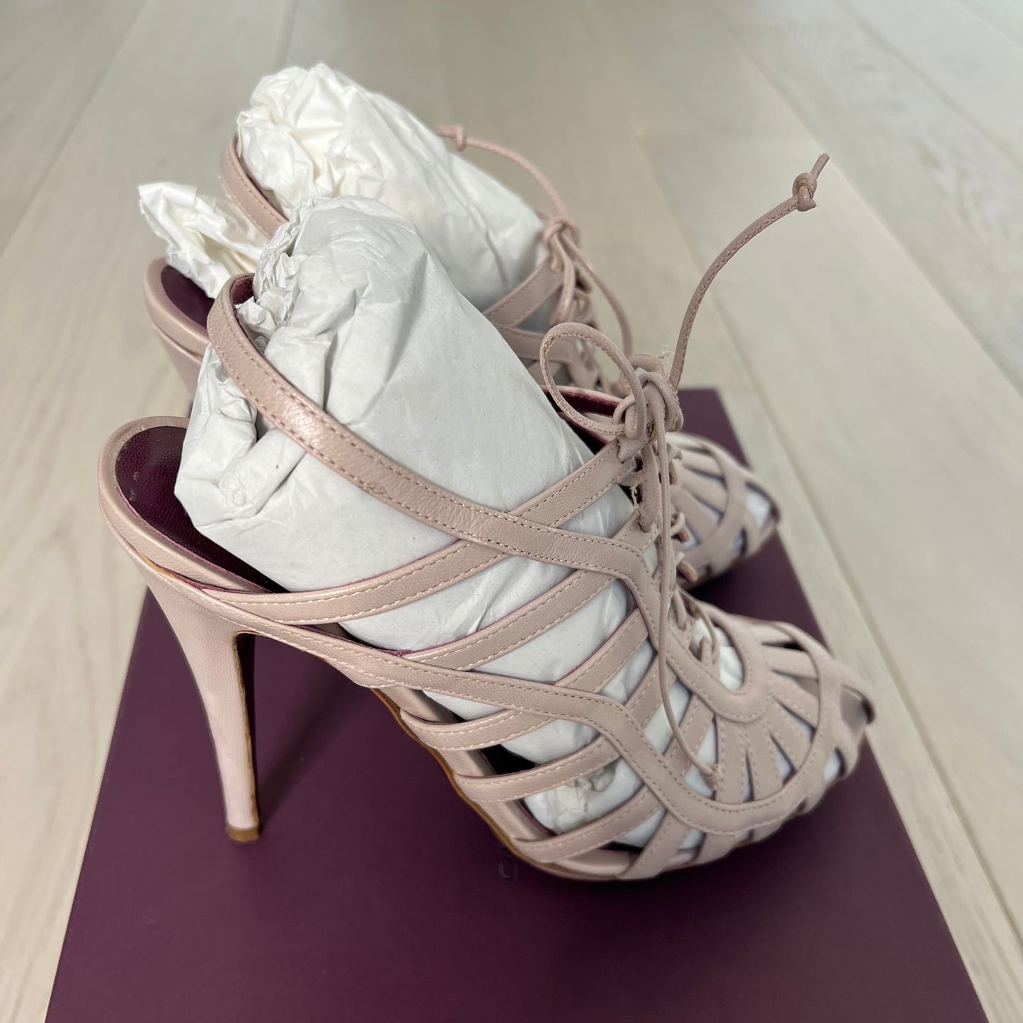 Leopoldo Giordano Cage Shoes Size 6