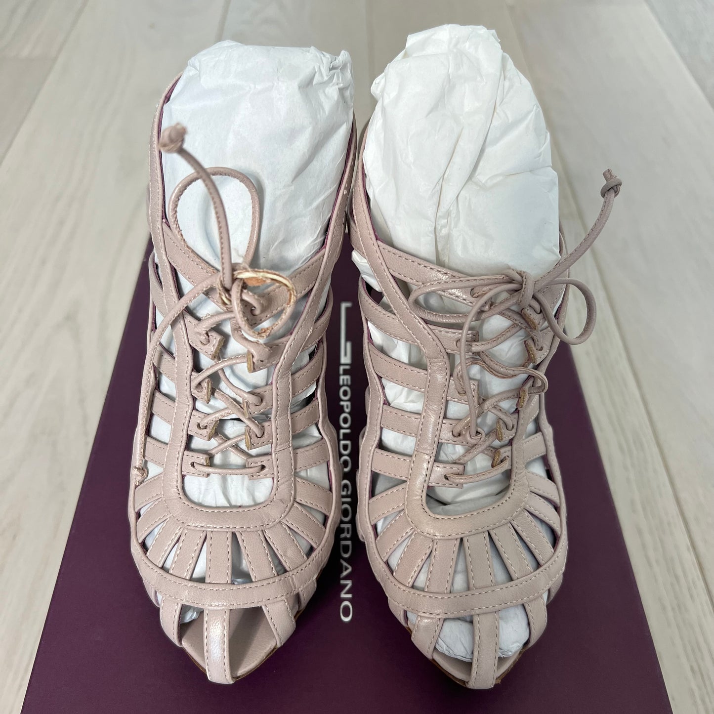 Leopoldo Giordano Cage Shoes Size 6