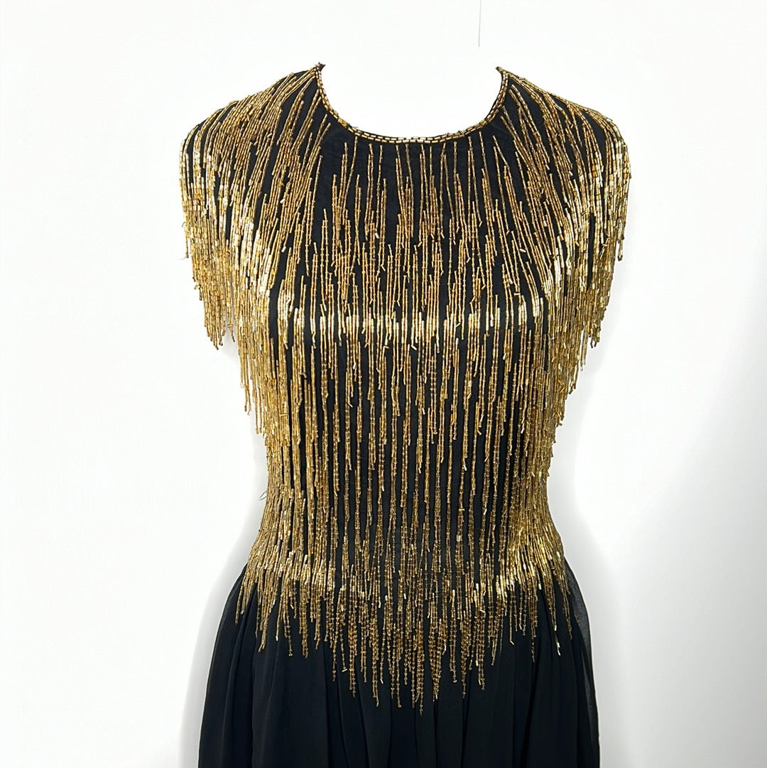Vintage Beaded Fringe Dress