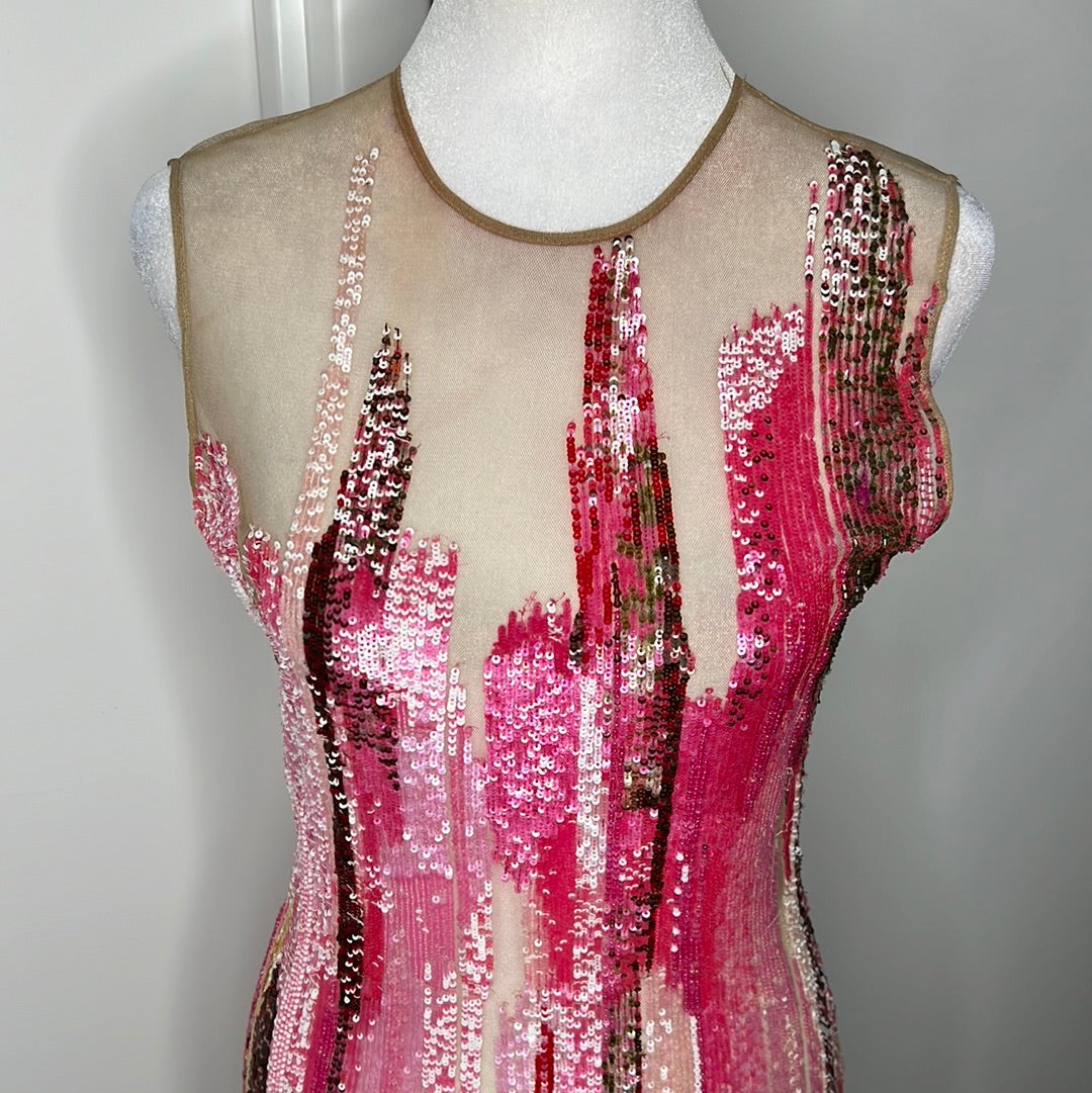 Vintage Sequin & Mesh Dress