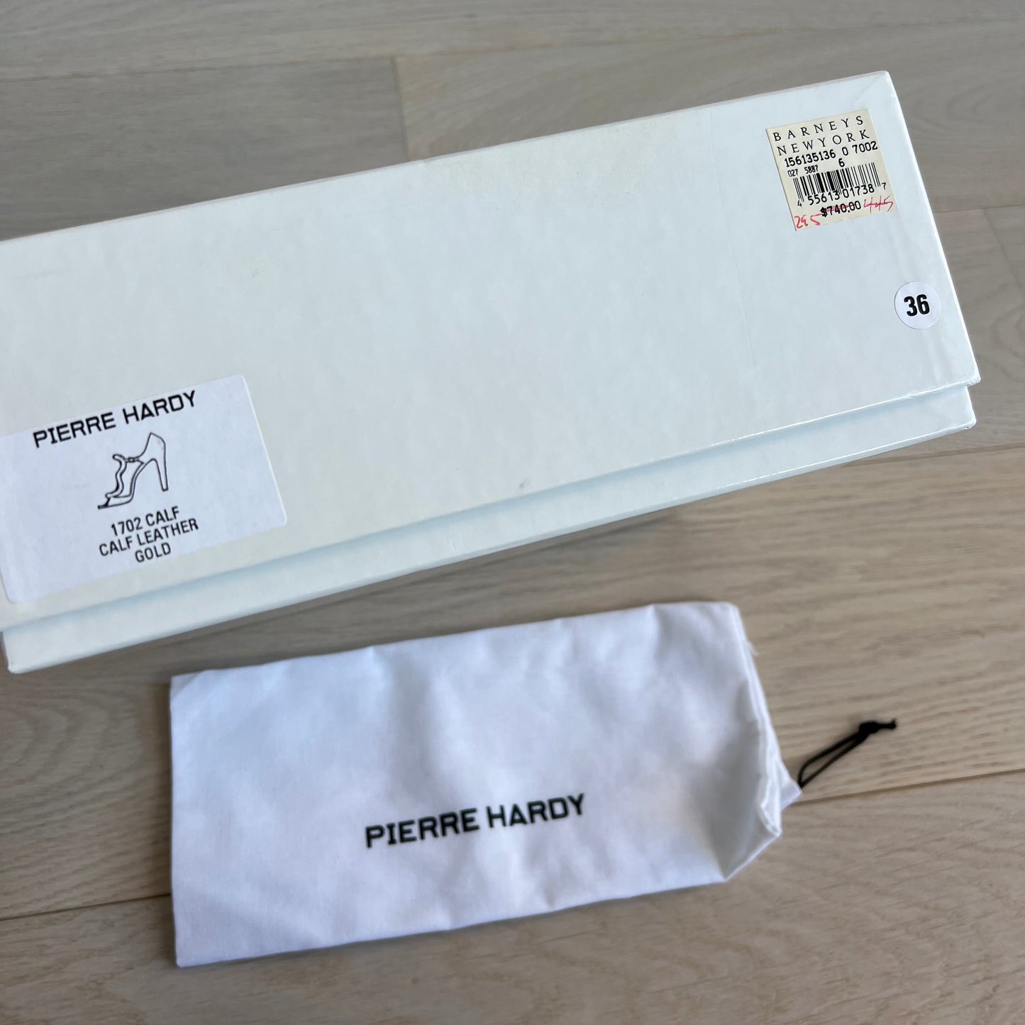 Pierre Hardy Shoes Size 6 1702 Calf Leather Gold