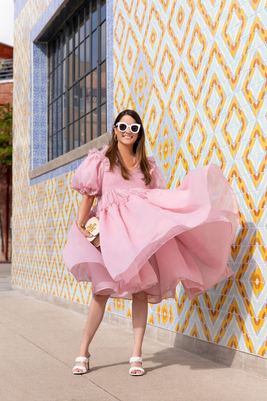 Dream Sister Jane Eva Pink Organza Dress Size Small